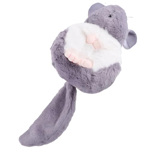 GETAJGHSD 2St Hamster Puppe Plüschtierkissen Kissen zum Umarmen von Tieren Hamster Plüsch Hamster Kuscheltier Hamster stofftier Toys Hamsterpuppenspielzeug Plüschtiere PP Baumwolle Grey von GETAJGHSD