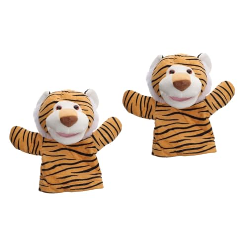 GETAJGHSD 2St Handpuppenspielzeug lustiges Tierspielzeug Cartoon-Tiere-Marionette Tierspielzeug für Kinder Puppen für Kleinkinder Puppentheater Tiere Spielzeug Kinderspielzeug PP Baumwolle von GETAJGHSD