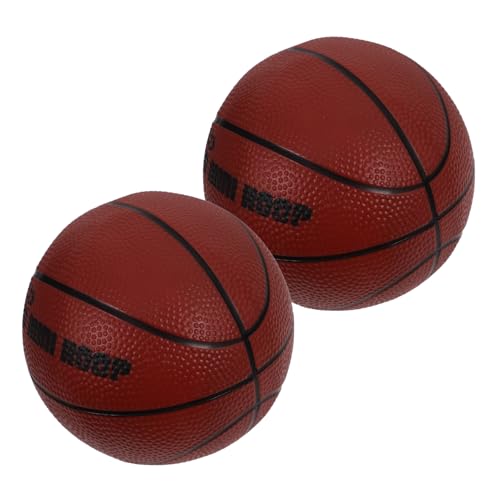 GETAJGHSD 2St Kinderbasketball Outdoor draußen kinderspielzeug Sport im Freien Spielbälle Basketballkinder im Alter von 8-12 Jahren PVC Brown von GETAJGHSD