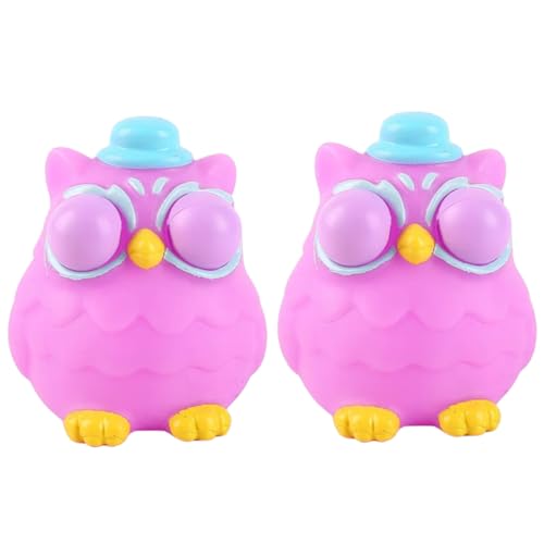 GETAJGHSD 2pcs Kinder Squeeze Spielzeug Simuliertes Eulen Dehnbares Spielzeug Lustige Squeeze Spielzeug Kinder Toy von GETAJGHSD