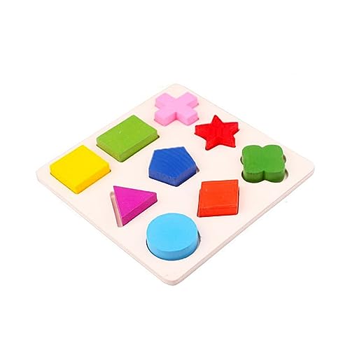 GETAJGHSD 2st Geometrie-Puzzle Spielzeug Geometrietafel Hölzern von GETAJGHSD