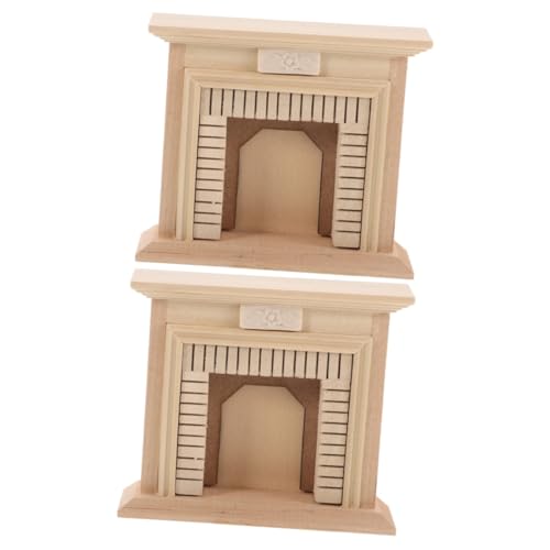 GETAJGHSD 2st Kamin Im Puppenhaus Küchenzubehör Für Puppenstuben 1 Puppenhauszubehör Im Maßstab 12 Mini-hausmöbel Miniaturmodelllandschaft Simulierter Kamin Mini-hauskamin Hölzern Beige von GETAJGHSD