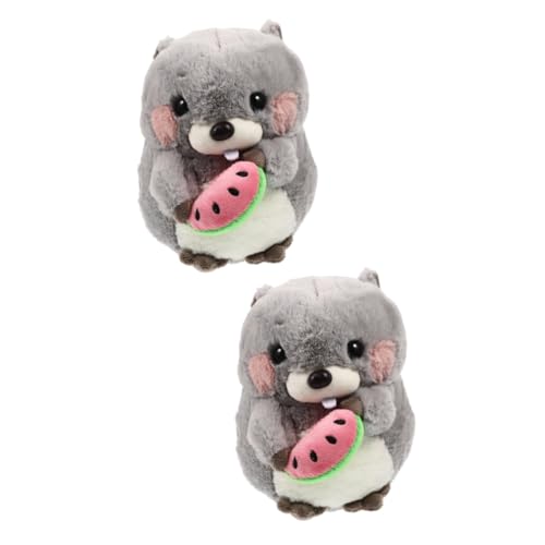 GETAJGHSD 2st Murmeltier-Puppe Plüsch-murmeltier Für Kinder Plüschtier Murmeltier Stofftier Meerschweinchenspielzeug Für Kinder Ausgestopftes Tierspielzeug Kissen Fürs Bett Pp Baumwolle Grey von GETAJGHSD