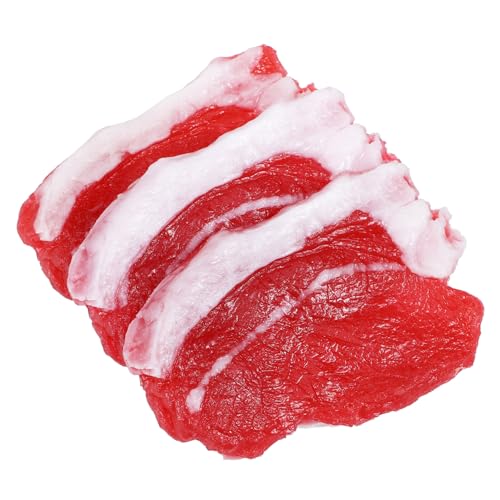 GETAJGHSD 3 STK Schweinefleischimitat Künstliche Lebensmitteldekoration Simulation Essen Künstliche Schweinefleischdekoration Schweinefleisch Künstliche Schweinefleisch-Requisite Harz von GETAJGHSD