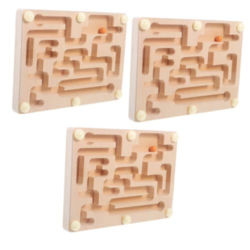 GETAJGHSD 3 Stück Labyrinthkugelbrett Kinderpuzzle Kleinkindspielzeug Puzzle Kinderspielzeug Kinderspielzeug Kleinkindpuzzle Perlen Labyrinth Puzzlespielzeug Balancetraining Puzzlebrett von GETAJGHSD