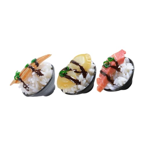 GETAJGHSD 3 Teiliges Simulations Sushi Reis Kinderspielzeug Lebensmittelmodell Spielzeug Lebensmittelspielzeug Vorgetäuschtes Restaurant Spielset Spielküche Lebensmittelspielzeug von GETAJGHSD