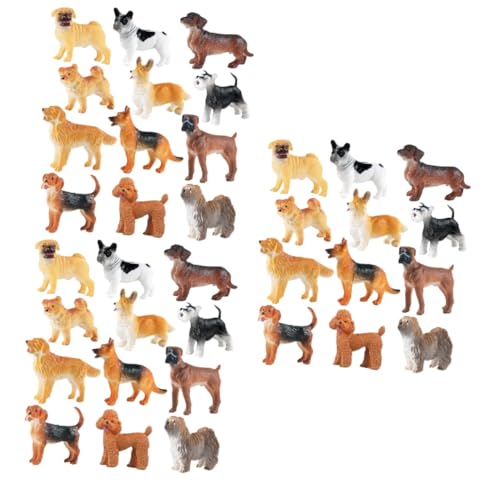 GETAJGHSD 36 STK Mini-Hundestatue Spielzeug Hunde für Kinder spielzeughund für Kinder entzückende Hundefiguren Miniatur-Welpenmodell verschleißfeste Welpenfiguren Welpenspielzeug aus Harz von GETAJGHSD