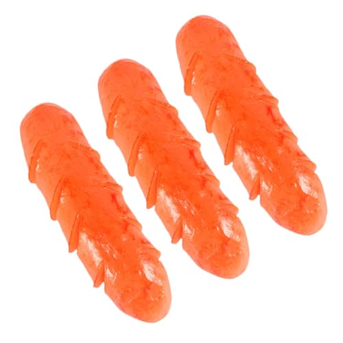 GETAJGHSD 3St Restaurant gefälschtes Essen realistische Wurst realistisches lebensmittelspielzeug küchendekoration fensterdeko Simuliertes Bratwurst-Dekor gefälschte Bratwurst PVC Orange von GETAJGHSD