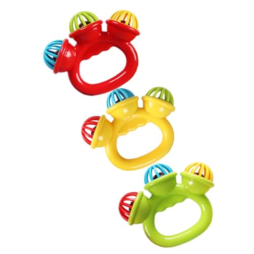 GETAJGHSD 3st Beruhigende Spielsachen Tamburin Spielzeug Für Kinder Shaker Musikinstrumente Kleinkinder Kleines Tamburin Kleine Glöckchen Für Kinder Party-handglocken Kleine Klingel Plastik von GETAJGHSD