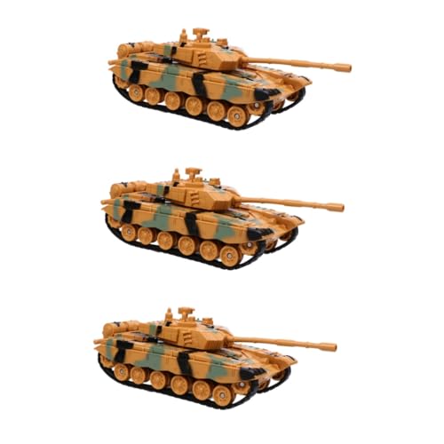 GETAJGHSD 3st Panzermodell Autospielzeug Mini-panzerspielzeug Panzerspielzeug Zum Sammeln Spielzeugpanzer Modelle Von Kampfpanzern Militärfahrzeuge Autos, Spielzeug Für Jungen Plastik Yellow von GETAJGHSD