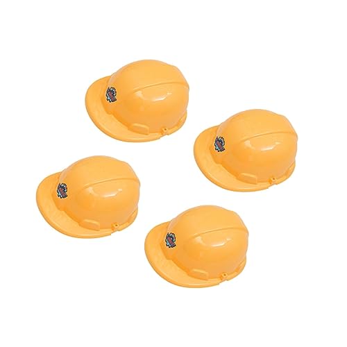 GETAJGHSD 4 Stück Bauschutzhelm Für Kinder Spielzeug Für Kinder Helmzubehör Spielset Für Kinder Kindersimulationsschutzhelm Anstoßkappen Für Kinderschutzhelm Yellow von GETAJGHSD