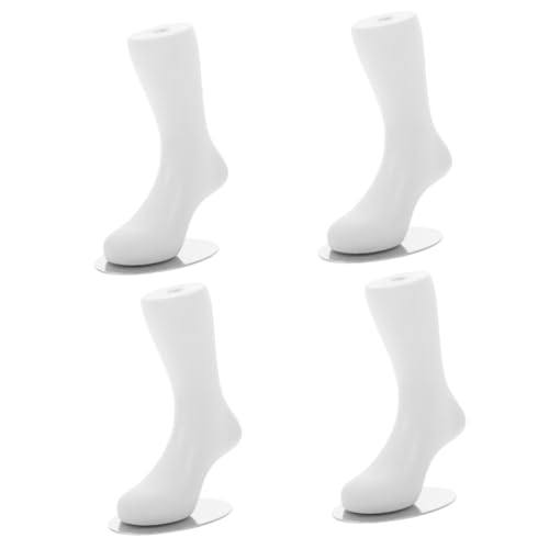 GETAJGHSD 4 Stück Fußform-requisiten Fuß Schaufensterpuppe Fußpuppe Für Socken Kinder-fußschaufensterpuppe Für Socke Fußpuppe Für Fußkettchen Schaufensterpuppe Fuß Mannequin-fuß Plastik Weiß von GETAJGHSD