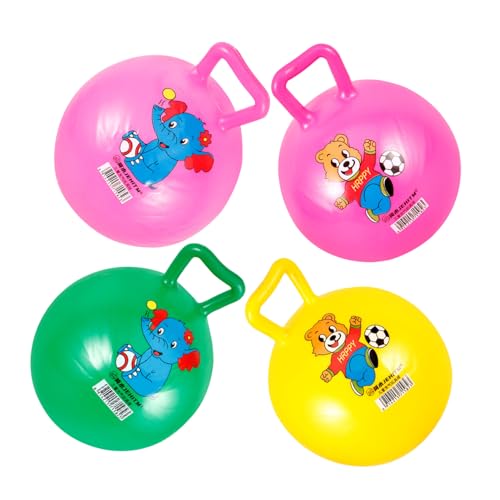 GETAJGHSD 4 Stück Schläger Handhaben Hüpfbälle Für Kinder Weltraumhüpfer Aufblasbares Springen Aufblasbarer Hopfenball Springender Ball Kinder Hüpfen Lernspielzeug Für Kinder Sprungball PVC von GETAJGHSD