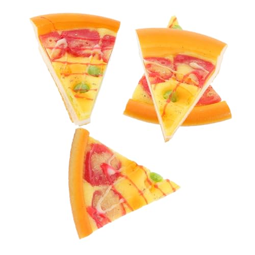 GETAJGHSD 4 Stück Simulierte Käsepizza Pizza Fake-Essen zum Küchenpizza Pizza Essen Pizzaformen falsches Küchenessen Modell mit Pizzastücken Pizza Party Pu von GETAJGHSD