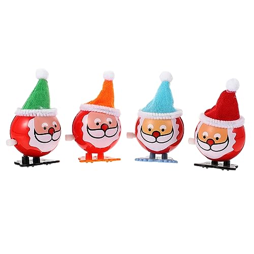 GETAJGHSD 4 Stück Weihnachts Aufziehspielzeug Mini Weihnachtstüten Weihnachts STO Spielzeug Feiertags Aufziehspielzeug Aufziehspielzeug Weihnachtsmann Dekoration von GETAJGHSD