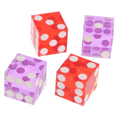 GETAJGHSD 4 Stück Würfel Colour Cube настольные игры Tischspiele Unterhaltung stirbt Acryl Colorful von GETAJGHSD