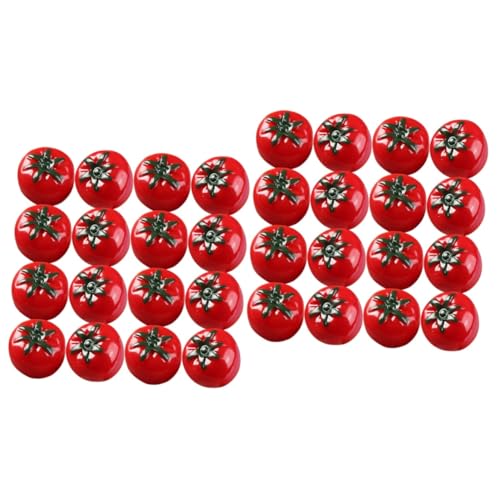 GETAJGHSD 40 Stück Simulierte Tomatenmodelle, Gefälschte Tomatenminiaturen, Puppenhaus Obstmodelle, Mini Künstliche Tomatenmodelle, Faux Miniaturtomaten, Mini Tomaten, Künstliche von GETAJGHSD