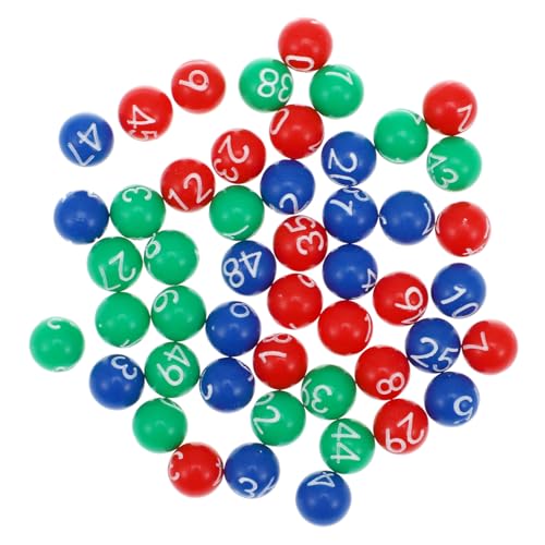 GETAJGHSD 49 STK Ball Der Lotteriemaschine Ersatz-bingobälle Mini-Bingo-Kugeln Spielzeug Kleine Tischtennisbälle Tombola Zahlenkugeln Kleine Bälle Für Kinder Ballon Bingo-farbkugeln Plastik von GETAJGHSD