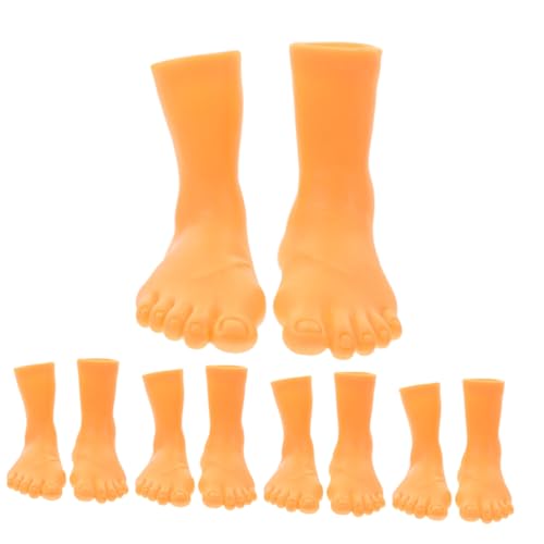 GETAJGHSD 5 Sätze Bade Fingerpuppen Fingerschuhe Mini-Streichfüße Fingerpuppe Spielzeug Mini-Fingerpuppen photostickomni Hand Puppet Fingerpuppenspielzeug für Partys kleine Fußpuppen Vinyl von GETAJGHSD