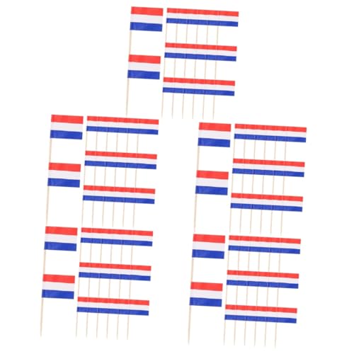 GETAJGHSD 500 Stk Fahnenzahnstocher Obst-food-picks Niederländische Obstpicks Niederländische Flagge Wählt Aus Niederlande-flagge Auf Stock Party-obst-picks Dessert-obst-picks Hölzern von GETAJGHSD