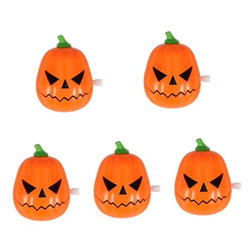 GETAJGHSD 5St Kürbisspielzeug Halloween-Laufspielzeug Halloween-Spielzeug für Kinder Wind-up Spielzeug Kürbis Spielzeug Halloween-Spielzeug aus Kunststoff Halloween-Partygeschenk Abs Orange von GETAJGHSD