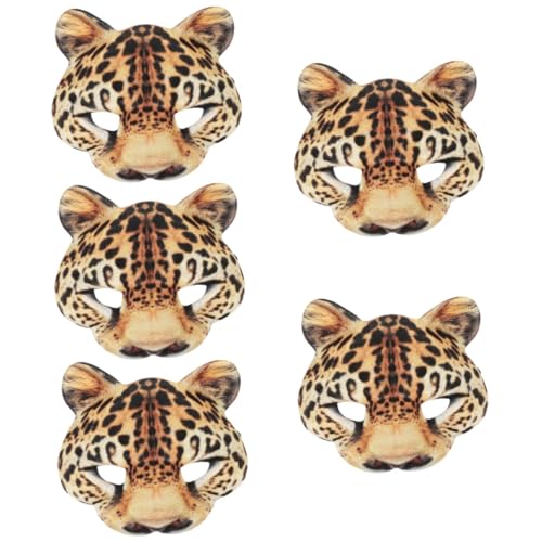 GETAJGHSD 5St halloween costume halloween kleidung masquerade halloween outfits halloween kostuem lustiger kopf Masken Kostüm-Requisite Maske Halloween-Party neuartige Maske Eva Leopard von GETAJGHSD