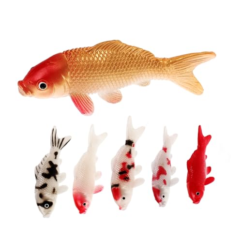 GETAJGHSD 6 Stück Aquarium Dekoration Stofftier Meerestiere Figuren Realistische Kunstfische Aquarium Fischdekoration Simulierter Kunstfisch Dekoration von GETAJGHSD