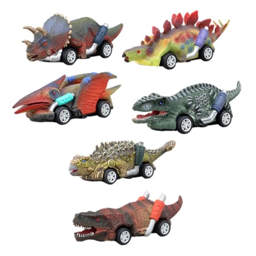 GETAJGHSD 6St Dinosaurier ziehen Auto zurück technisches Spielzeug Mini-Dinosaurier Spielzeug für Kinder kinderspielzeug Toy car Kinder-Pull-Back-Auto-Spielzeug gleitendes Spielzeug Plastik von GETAJGHSD