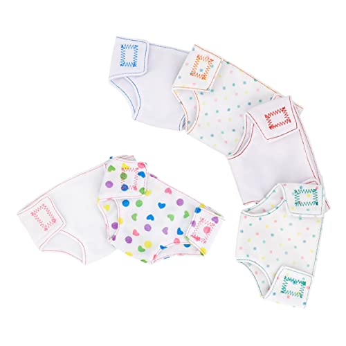 GETAJGHSD 6St Puppenkleidung Kleidung Windel Babypuppen-Outfits Mädchen Spielzeug Kostüm puppenwickeltasche Puppen Kleidung reizwäsch Zubehör für Babypuppen Puppenunterwäsche Stoff Weiß von GETAJGHSD