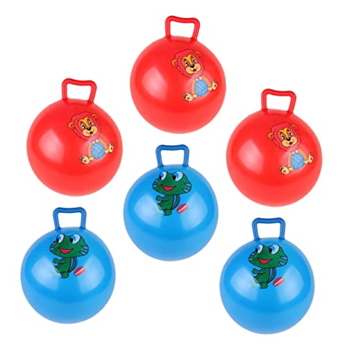 GETAJGHSD 6st Schläger Handhaben Kinder Hüpfen Ball Balanceball Für Kinder Ballspielzeug Für Kinder Hüpfen Hüpfen Reiten Auf Springendes Spielzeug Kinderspielzeug Kugelkugel Für Kinder PVC von GETAJGHSD