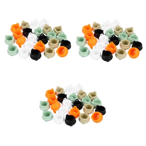 GETAJGHSD 72 STK Halloween- Eimer Laternen Spinnennetz Halloween-led-leuchten Baum Kessel-Halloween- Miniaturen Brunnen Ornamente Groß Puppenhauskessel Dekorationen Plastik von GETAJGHSD