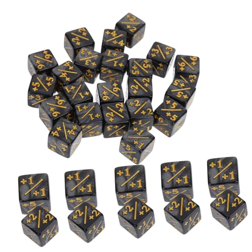 GETAJGHSD 72 STK Würfel Spiel Sterben Schachbrett Für Kinder Karte Gaming-zubehör D20 Acryl Black von GETAJGHSD