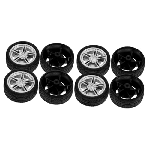 GETAJGHSD 8 STK Gummiräder RC-Autos RC-Auto-Spielzeugrad Spielzeugreifenräder RC-Fahrzeugräder Babyauto Modellauto-Reifen Spielzeugauto-Rad multifunktionale Autoräder RC-Autoräder Black von GETAJGHSD