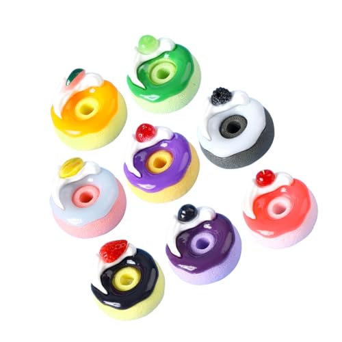 GETAJGHSD 8 Stück Simulierte Lebensmittel Spielzeuge Donuts Donut Anhänger Hochzeit Foto Requisite DIY Handyhüllen Charms Donut Fotoautomaten Handyhüllen Zubehör Shop Donut von GETAJGHSD