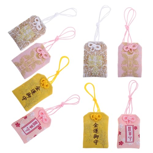 GETAJGHSD 8 Stück Wächter Gebetsbeutel Japanische Glücksbringer Glücksbringer Hängender Beutel Glücksbeutelanhänger Japanische Charms Omamori Hängendes Glücksamulett Japanisches von GETAJGHSD