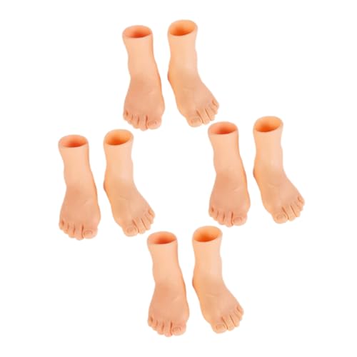 GETAJGHSD 8st Bade Fingerpuppe Fuß Fingerpuppe Kleine Fingerhand Cartoon-fingerpuppen Mini-Fake-füße Mini-realistische Hand Kleine Füße Dehnbare Fingerpuppen Kleine Hände Plastik Light Brown von GETAJGHSD