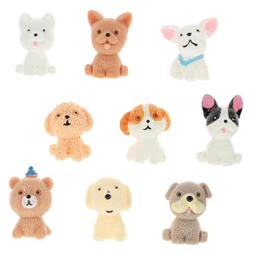 GETAJGHSD 9 Stück Süße Welpen Modell Spielfiguren, Hundefiguren, Welpenspielzeug, Miniatur Hundefiguren, Miniatur Welpenfiguren, Winzige Welpenfiguren, Winzige Tierfiguren, Miniaturfiguren von GETAJGHSD