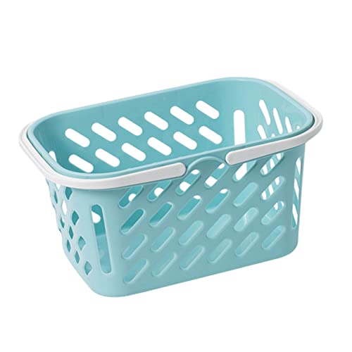 GETAJGHSD Einkaufskorb Bausatz Puppenhäuser kleine Puppen Deckel Puppenhausmöbel ablagekörbe Storage Baskets einkauskörbe Blea Decor Mini-Hausdekoration Mini-Hauskorb Plastik Blue von GETAJGHSD