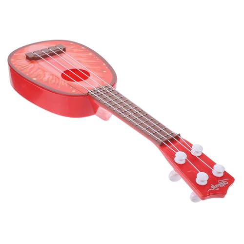 GETAJGHSD Gitarrenspielzeug Für Anfänger Musikinstrumente Aus Kunststoff Für Kinder Rotes Ukulelenspielzeug Für Kleinkinder von GETAJGHSD