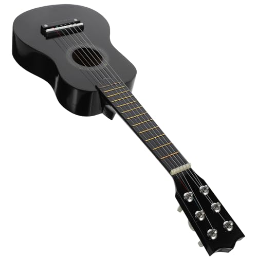 GETAJGHSD Gitarrenspielzeug Für Kinder Musikalisches Spielzeug Simulationsgitarrenspielzeug Kinder Gitarre Kleinkind Gitarre Holz Gitarre Gitarreninstrument Trainieren Black Hölzern von GETAJGHSD