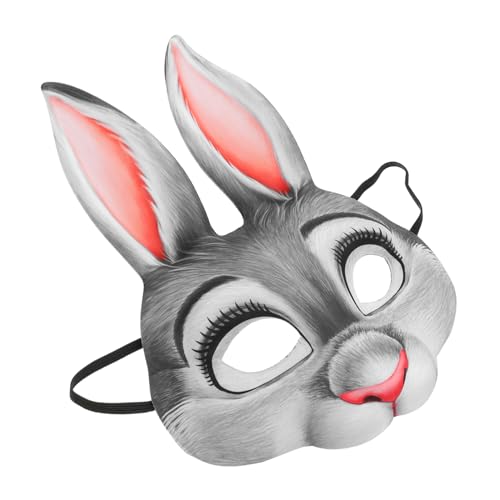 GETAJGHSD Hasenmaske Hase Maskerade Maske Halloween Hasenmaske Hasenohrmaske Hasenhalbmaske Tier Cosplay Maske Süße Hasenmaske von GETAJGHSD