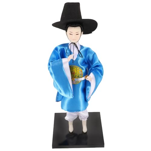 GETAJGHSD Koreanische Puppenornamente Orientalische Figur Asiatische Kimonopuppe Traditionelle Hanbok-puppenfigur Hanbok-puppendekoration Handgefertigte Hanbok-Puppe Asiatische Statue Stoff von GETAJGHSD