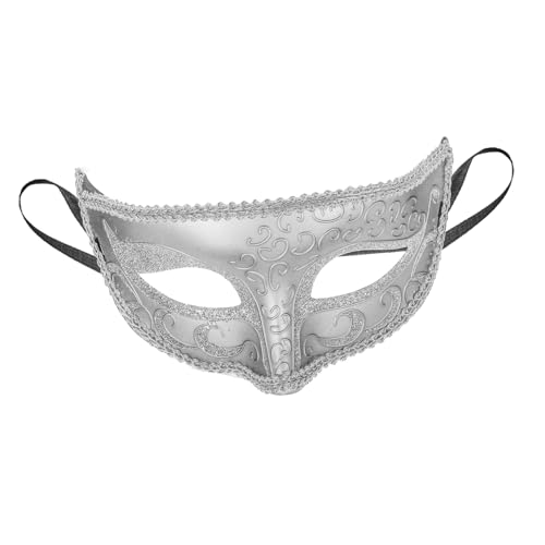 GETAJGHSD Maskerade-Maske Maske reinigen Gesicht süße Cartoon-Maske Rätsel Kostüm halloween masken faschingsmasken Halloween-Maske Maskerade Maskenrequisiten Cosplay-Party-Maske Abs Silver von GETAJGHSD