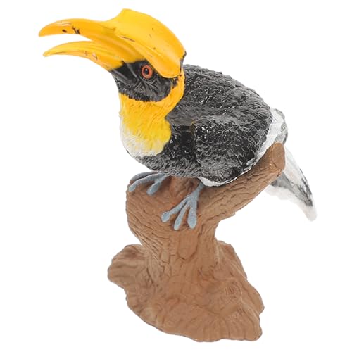 GETAJGHSD -Modell tierfiguren Tiere Figuren Hornvogel Dekoration vogelspielzeug lebensechte Vogelbaumdekoration Simuliertes Nashornvogel-Vogelmodell Vogel Figur Vogel-Dekor Plastik von GETAJGHSD