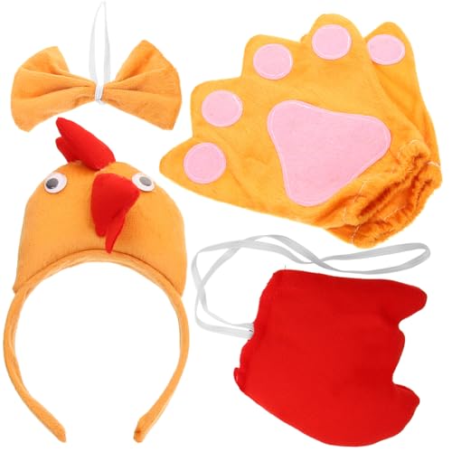 GETAJGHSD Ostern Huhn Kostüm Set mit Kopfband Fliege und Handschuhen Leichtes Hautfreundliches Cosplay Zubehör für Mädchen und Jungen Bequem und Sicher für Partys und Karneval GETAJGHSD Ostern Huhn Kostüm Set mit Kopfband Fliege und Handschuhen Leichtes Hautfreundliches Cosplay Zubehör für Mädchen und Jungen Bequem und Sicher für Partys und Karneval von GETAJGHSD