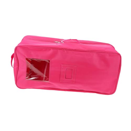 GETAJGHSD Puppentasche Puppen Schöne Tasche Tragetasche Für Puppenkleidung Aufbewahrungstasche Puppenversorgung Aufbewahrungstasche Für Spielzeugpuppen Puppenzubehör Rosa Stoff von GETAJGHSD