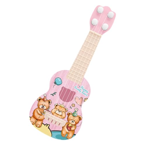 GETAJGHSD Kreative Ukulele Gitarre Für Kleinkinder Musikinstrument Für Musikalisches Lernen Bärendesign Pädagogisches Für Ab 3 Jahren von GETAJGHSD