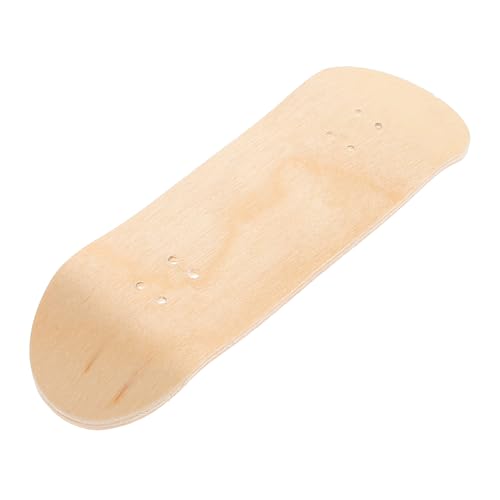 GETAJGHSD Skateboard-Zubehör Mini-Skateboard Blanko-Finger-Skateboard-Deck Mini-Fingerspielzeug Ahornholz Skateboard Deck Holzfarbenes Skateboard Deck Teck-Deck Mini-Fingerskateboard Beige von GETAJGHSD