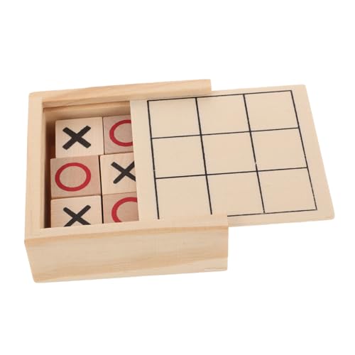 GETAJGHSD -Toe Kaffeetisch-Spiel Reisebrettspiele Für Kinder Xo-brettspiel Xo Schachbrett Klassisches Brettspiel Lernspielzeug Für Kinder Familienbrettspiele Tischspiel Khaki Holz von GETAJGHSD