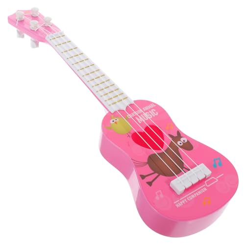 GETAJGHSD Ukulele Für Kinder Mini-gitarrenspielzeug Ukulele-Musikinstrument Sopran-Ukulele Tragbare Ukulele Tenor-Ukulele Kleine Ukulele Früherziehung Ukulele Mini-Ukulele Rosa Plastik von GETAJGHSD